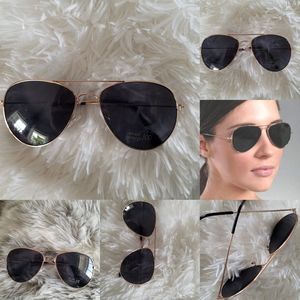 Unique style aviator unisex black lens gild frame